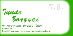 tunde borzsei business card